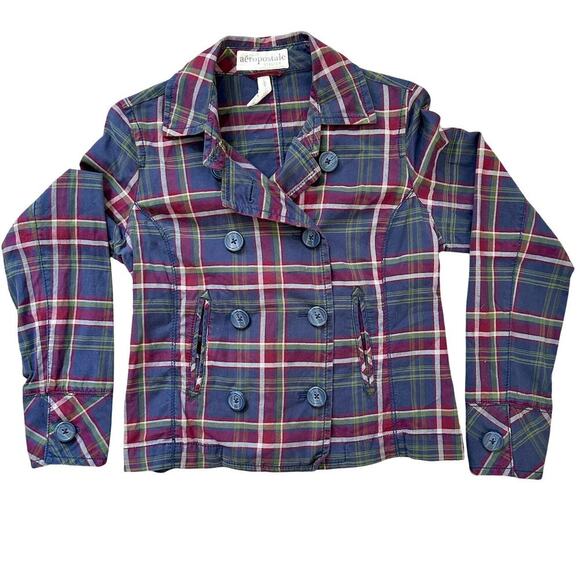 Y2K Vintage Plaid Preppy Coquette Blazer Women’s LARGE 90s Old Money - Picture 2 of 7